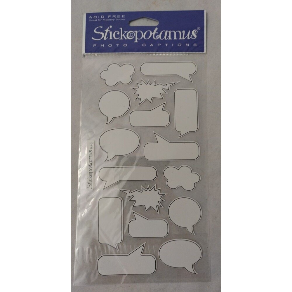 New Stickopotamus Binder Sticker Word Bubbles Sealed
